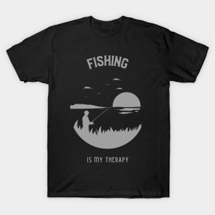 Fishing is my therapy 7 T-Shirt